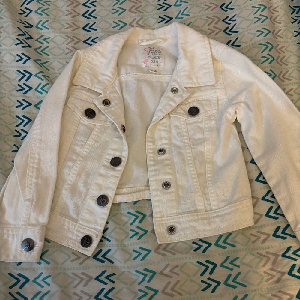 The Children's Place White Jean Jacket